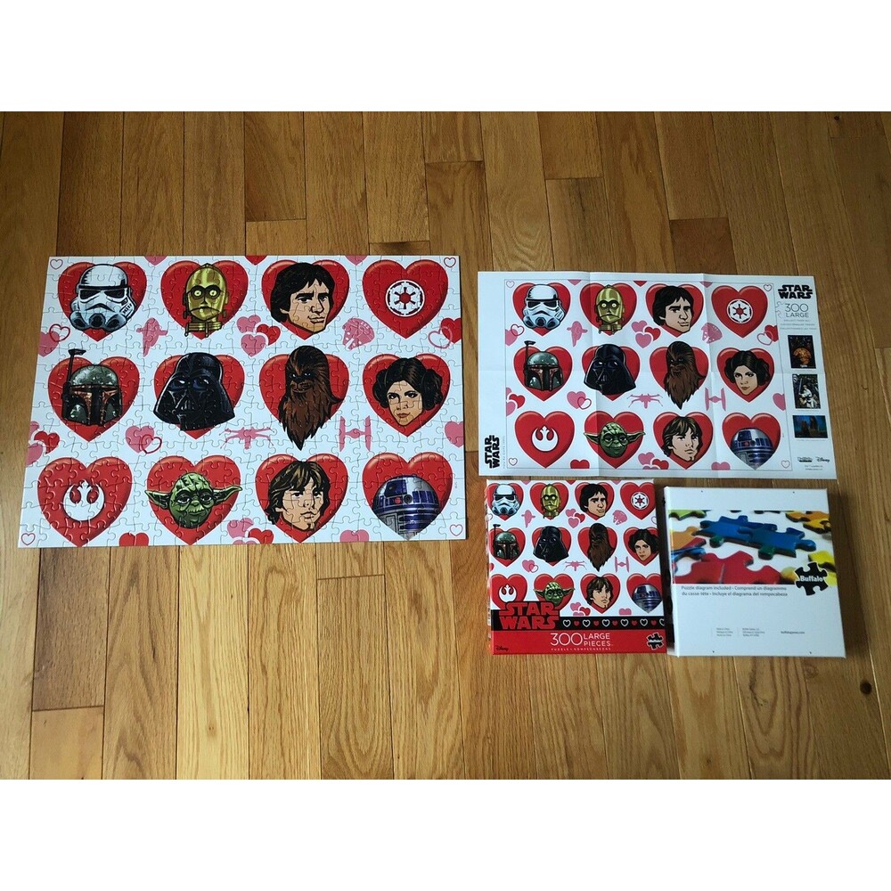 Star Wars Valentines Puzzle 300 Large Pieces (Han Solo Princess Leia Luke Chewy)
